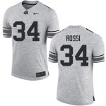 Men's Ohio State Buckeyes #34 Mitch Rossi Gray Nike NCAA College Football Jersey April BSD6644BA